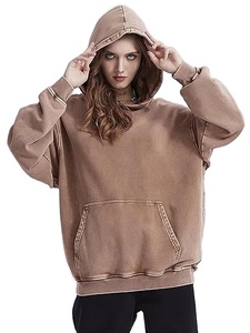 Sweat à capuche vintage délavé à l'acide, effet soleil délavé, personnalisable, en coton épais vieilli - Product Image 6