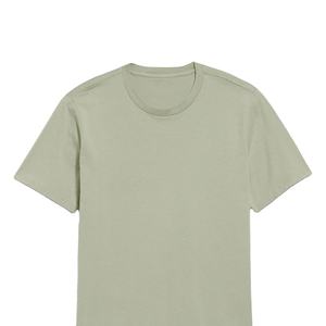 T-shirts vierges pour hommes en coton pur, matière douce, légère et respirante, tissu imprimé, manches courtes, coupe classique, t-shirt - Product Image 1