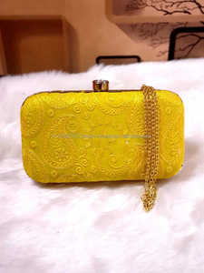 Chibanikari — pochette de soirée brodée à la main pour femmes, produit à la mode, pochette de palmier, sac à main de fête de mariage - Product Image 3