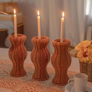Best Selling Rattan Candle Holders <b>Lanterns</b> and Candle Stand for Dinning Table Living Room OEM Accepted from Vietnam Factory - Product Image 6