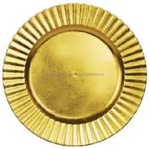 Hierro de metal de diseño único con revestimiento de polvo dorado para platos y placas de cargador - Product Image 5