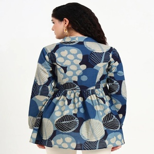 Best Quality floral print cotton midi dress <b>Square</b> Neck 100% Cotton Casual Summer Beach Wear - Product Image 2