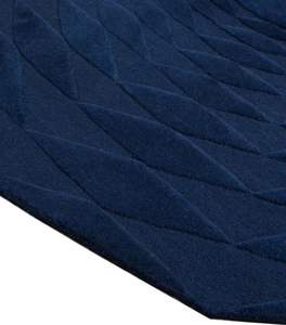 Modern Abstract Round Wool Hand Tufted Area <b>Rug</b> Blue <b>Teal</b> Pet-Friendly Eco-Friendly Carpet for Living Room Hotel & Home Decor - Product Image 5