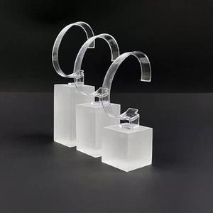 High Quality Custom Transparent Modern Acrylic Watch Display <b>Block</b> with C Cuff for Watch Shop Display for - Product Image 1