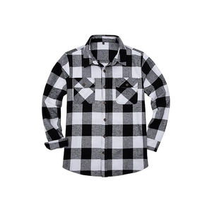 High Quality 100% Cotton <b>Long</b> Sleeve <b>Shirt</b> For <b>Men</b> Casual Plaid Button Down <b>Shirt</b> With Pocket <b>T</b>-<b>Shirt</b> - Product Image 6