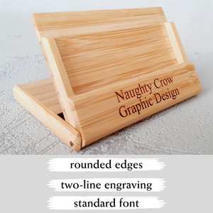 Modern Style Wooden <b>Card</b> Holder <b>Wallet</b> Handmade Solid Wood Case for Credit, Debit & ID <b>Cards</b> - Product Image 1