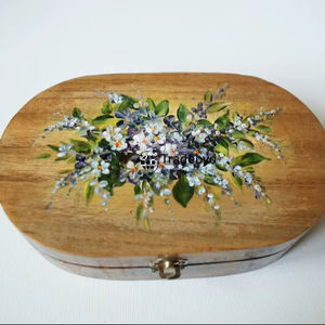 Tradebyd Handcrafted <b>Wooden</b> <b>Box</b> Hand Painted European Folk Art Decorative <b>Storage</b> Chest for Collectors - Product Image 1