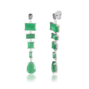 Pendientes de gota de textura de piedras preciosas de Prehnita de Plata de Ley 925 de alta calidad para mujer joyería fina - Product Image 5