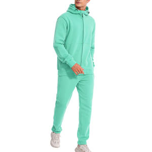 Personalizado 100% algodón Impresión personalizada Jogging Track Sweat Suit Unisex Hombres Jogger Sweatsuit Chándal Pantalones de chándal Conjunto con capucha - Product Image 1