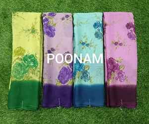 Saree en soie meilleure qualité tissu doux Style moderne imprimé Saree avec chemisier fête de mariage en apesanteur - Product Image 3