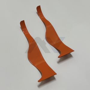 Navaja de Afeitar Curva Estilo Dominicano, Tendencia en la Industria, Acero Inoxidable, Naranja, Ligera, Cuchilla Reemplazable, Empaque OEM para Barbería - Product Image 2