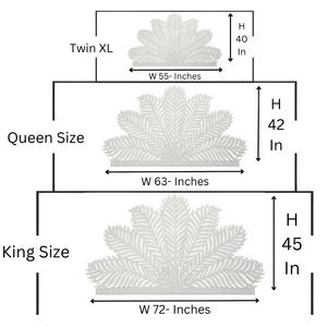 Tête de lit en bois sculpté à la main en forme de demi-lune, feuille de palmier blanche, design artisanal, mobilier de chambre antique, décoration murale, décoration intérieure - Product Image 5