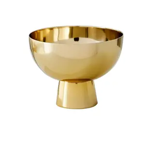 Brass Antique Metal Tableware Metal Bowls With Gold Plated Finishing Bowl New Classic Designs Emerged Fruits Bowl For Sale
