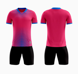 Ensemble d'uniformes de football respirants de haute qualité personnalisé bleu rose jaune vert couleur kits de vêtements de football d'équipe pour hommes - Product Image 4