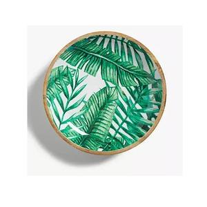 Tazón de madera Natural con esmalte impreso para el hogar, tazón de servicio de madera redondo para cocina, precio barato - Product Image 2