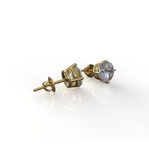 Avarta Jewellery 18k Gold 1 Carat Solitaire <b>Studs</b> <b>Earrings</b> <b>For</b> Girls & Women - Product Image 1