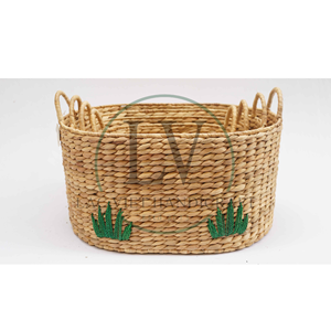 Nouvelle arrivée panier de fleurs en osier écologique meilleure vente panier de jacinthe d'eau naturelle produit à usage domestique directement du Vietnam - Product Image 4