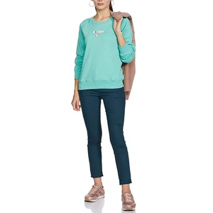 Sweat-shirt en coton imprimé pour femme, style streetwear, avec logo frontal et doublure polaire, qualité supérieure, vente en gros OEM personnalisée - Product Image 4