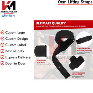 Wholesale Custom Logo Neoprene Lightweight <b>Gym</b> Lifting Straps with Professional Protection <b>for</b> Deadlift <b>Wrist</b> Wraps - Product Image 6