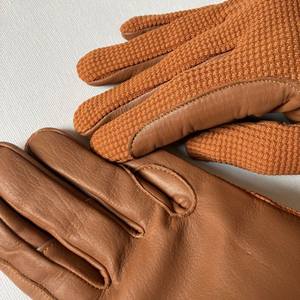 Guantes de equitación de cuero genuino de piel de ciervo personalizados, guantes deportivos de motocicleta ecuestres de dedo completo sin forro - Product Image 6