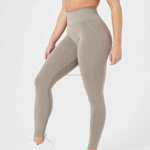 Meilleure vente de pantalons de yoga de gymnastique de haute qualité pour femmes leggings d'entraînement de sport de fitness décontractés respirants avec vente de logo personnalisé - Product Image 3