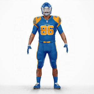 Meilleur matériau Service OEM Logo personnalisé Maillot de football américain Séchage rapide Vêtements d'équipe Ensembles d'uniformes imprimés entièrement sublimés Style - Product Image 3