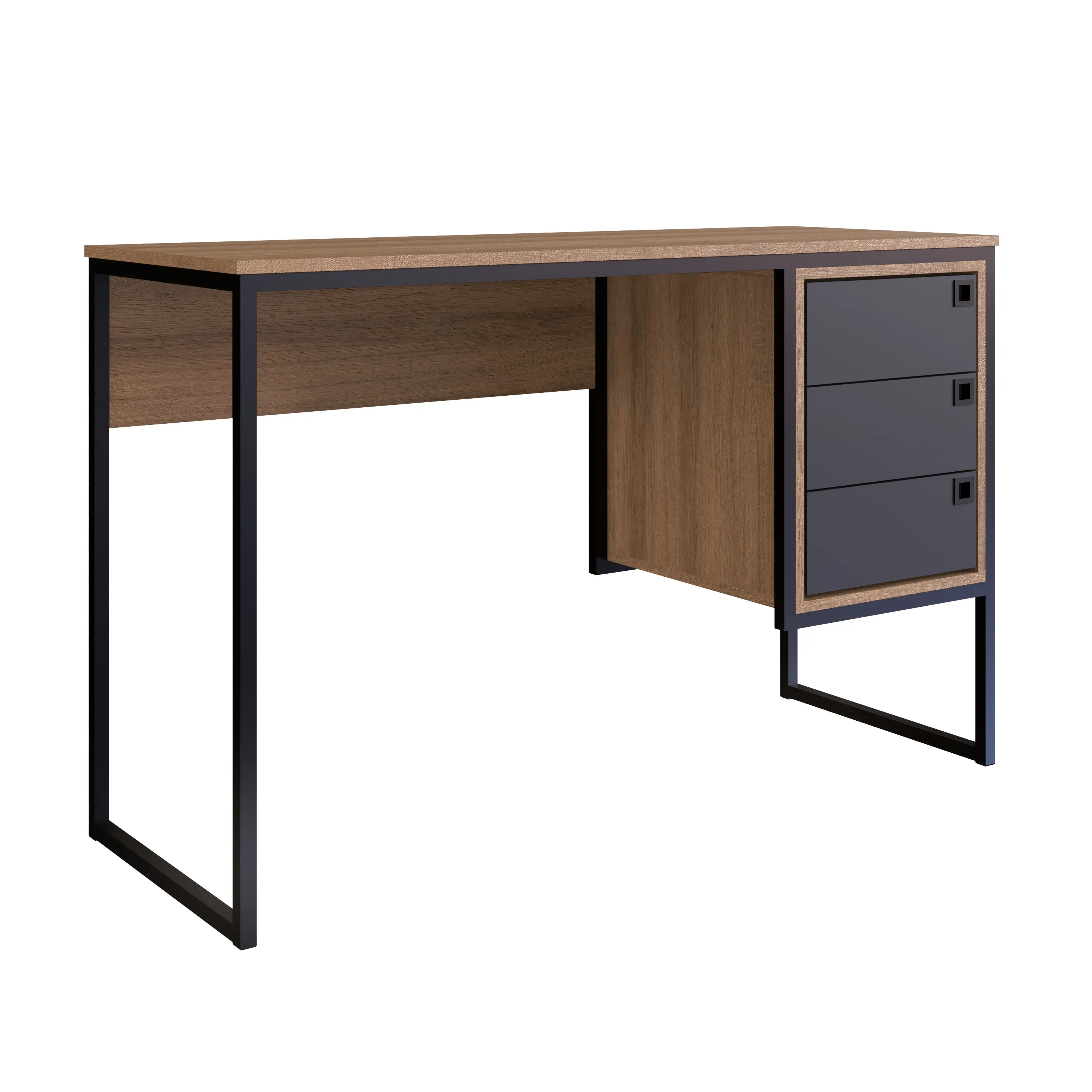 Modern Style Office Desk OFFICE 3 drawers Wooden Commercial Furniture Metal Particleboard Wood/Black Color Brazil Top Design