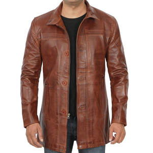 Abrigo de Cuero para Hombre 2026, Elegante, Largo, Cómodo, Material Duradero, Ideal para el Uso Diario en Invierno, a la Moda - Product Image 1
