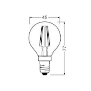 สำหรับ OSRAM หลอดไฟ LED แบบใส2.5W 470lm 2700K ประสิทธิภาพสูง - Product Image 3