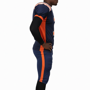 Maillots de football américain pour hommes, taille plus, respirants, personnalisés OEM/ODM, ensemble d'uniformes de haute qualité, 100% polyester, court, personnalisé - Product Image 2