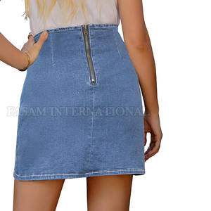 Jupes en jean pour femmes de haute qualité, en coton durable, très vendues, jupes en jean durables pour femmes - Product Image 2