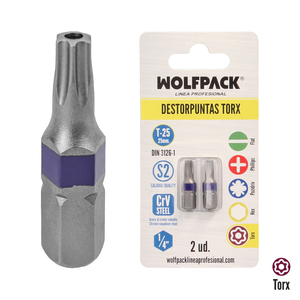 Punte Torx T25 (2 Pezzi) in Acciaio S2 al Cromo Vanadio - Product Image 1