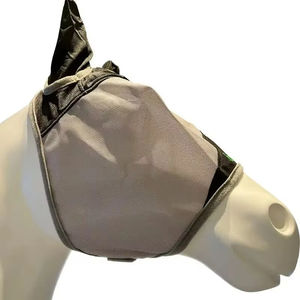 Masque anti-mouches pour cheval de qualité supérieure, réglable, en maille respirante douce, protection des oreilles, durable, personnalisable, fournitures de soins pour chevaux, OEM - Product Image 4
