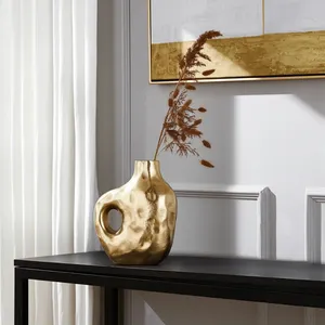Modern Minimal Metal Flower <b>Vase</b> Clean Interior Design Bulk Export Manufacturer for Living Room Luxury Decor - Product Image 3