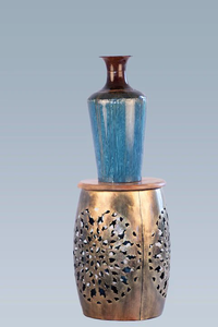Decorative Metal <b>Vases</b> Direct Factory Iron Metal Flower <b>Vases</b> Customized Hammered Iron Antique Metal Flower - Product Image 4