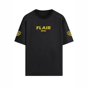Camiseta de algodón de color sólido de alta calidad para hombre, logotipo personalizado, hombros caídos, cuello redondo de gran tamaño, 100% algodón - Product Image 4