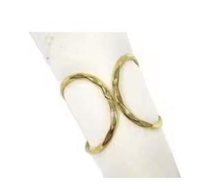 Vente en gros Anneaux de serviette en métal Anneaux de serviette en spirale Boucles Alliage simple Anneau porte-serviette pour mariages - Product Image 1