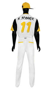 ชุดเบสบอลผู้ใหญ่ สีทีมและโลโก้สั่งทำได้ ระบายอากาศได้ดี ผ้าโพลีเอสเตอร์ 100% ไซส์ใหญ่ ป้องกันแบคทีเรีย - Product Image 3