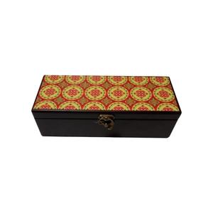 Caja de joyería MDF estilo Ins de Venta caliente, tapa cuadrada impresa en UV, cerradura superior plegable, proveedor indio directo para bebidas talladas - Product Image 1