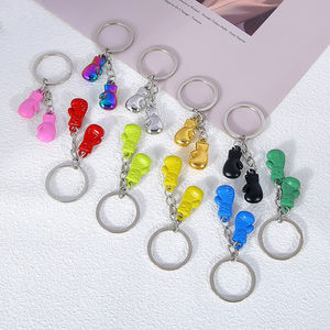 Gants de boxe en métal porte-clés 3d gant boxe Club membres activités affaires cadeaux promotionnels équipement de gymnastique Sport porte-clés - Product Image 3