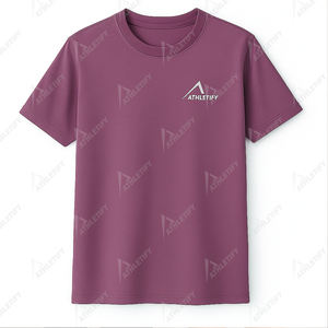 Athletify, camiseta Ringer de mezcla de algodón para hombre, Mangas de bloqueo, tela de 180g, estilo callejero, ropa informal cómoda y elegante a la moda - Product Image 1