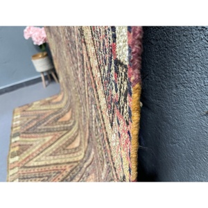 Turkish 5.8x8 ft Rug, Large Vintage Rug, <b>Brown</b> Black Oriental <b>Wool</b> Rug - Product Image 3