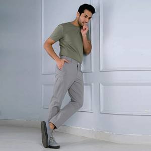 Nouvel arrivage 2023 de pantalons chino pour hommes, vente en gros de pantalons minces personnalisés pour hommes, décontractés, unis, avec poches OEM, Sea XXS China Technics Long Item Fly - Product Image 6