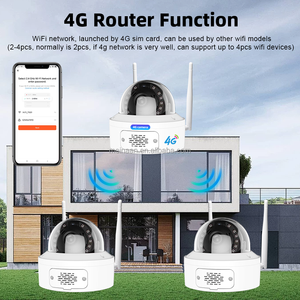 Cámara de Seguridad WiFi 4G <span class=keywords><strong>para</strong></span> el Hogar, OEM 4MP 2K <span class=keywords><strong>ICSee</strong></span> con Función de Router, Exterior, Impermeable, Domo Metálico, Inalámbrica, IP, PTZ, CCTV - Product Image 2