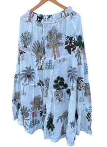 ลายพิมพ์พฤกษศาสตร์และธรรมชาติสุดหรูสีขาวพรีเมียม ผ้าเนื้อนุ่มเบาสบาย พร้อมเอวยางยืดสวมใส่สบายสำหรับใส่ในชีวิตประจำวัน - Product Image 4