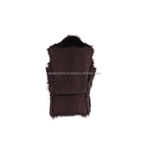 Gilet en cuir d'agneau bordeaux haut de gamme OEM 2026 pour femme, sur mesure, 100 % haute qualité, faible MOQ, grandes tailles, mode hiver - Product Image 2