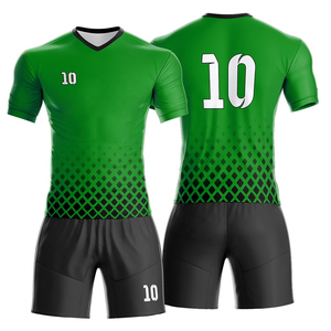 Tenue de football pour jeunes de qualité supérieure, personnalisable, 100% polyester, maillot de football à col rond à manches courtes, ensembles de shorts - Product Image 6