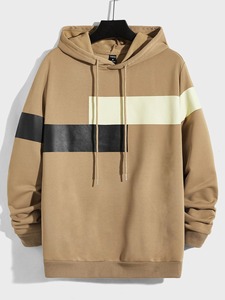 Sudadera con Capucha de Diseño Moderno, Corte Regular, Bolsillo Tipo Canguro, Felpa Ecológica, Color Blanco - Product Image 3