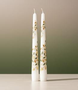 Hand Painted Soy Wax <b>Taper</b> <b>Candles</b>-Smokeless Fragrance for Christmas & Holiday Use Everyday and Special Occasions - Product Image 1