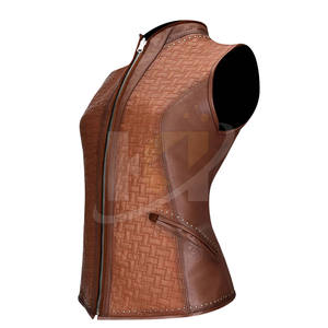 El Chaleco de cuero más vendido para mujeres adultas Cuero genuino en nuevo estilo Chaleco de cuero de moda de alta calidad - Product Image 1